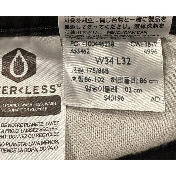 REFRESHED - Levi's 502 Denim Custom Bleached Black Size 34 x 32 - Picture 4 of 5